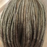 Ombre straw blonde fake dreads with honey and dark blonde ends