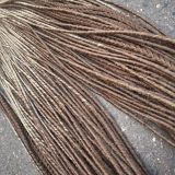 Ombre brown synthetic dreads with dark blond ends